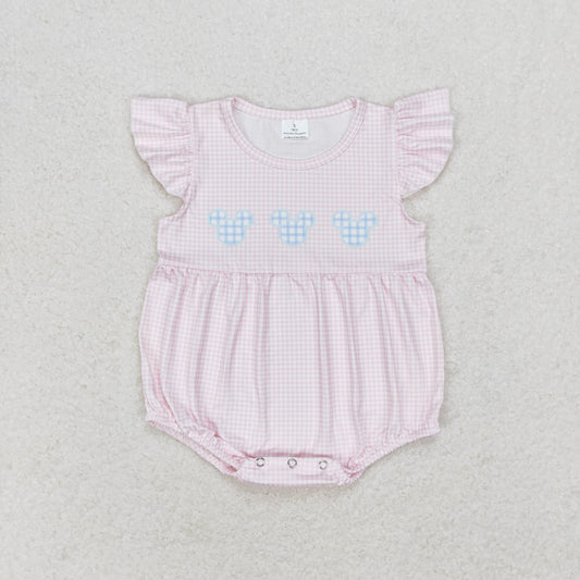 pink gingham cartoon bubble girl