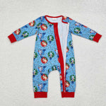 christmas light blu*y zip sleeper boy