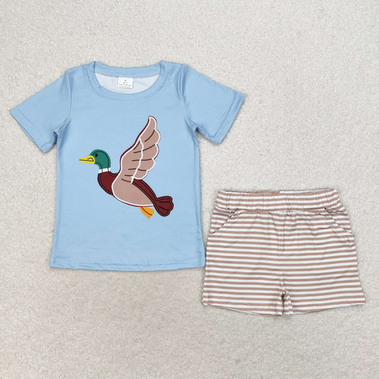 duck print baby boy summer outfit