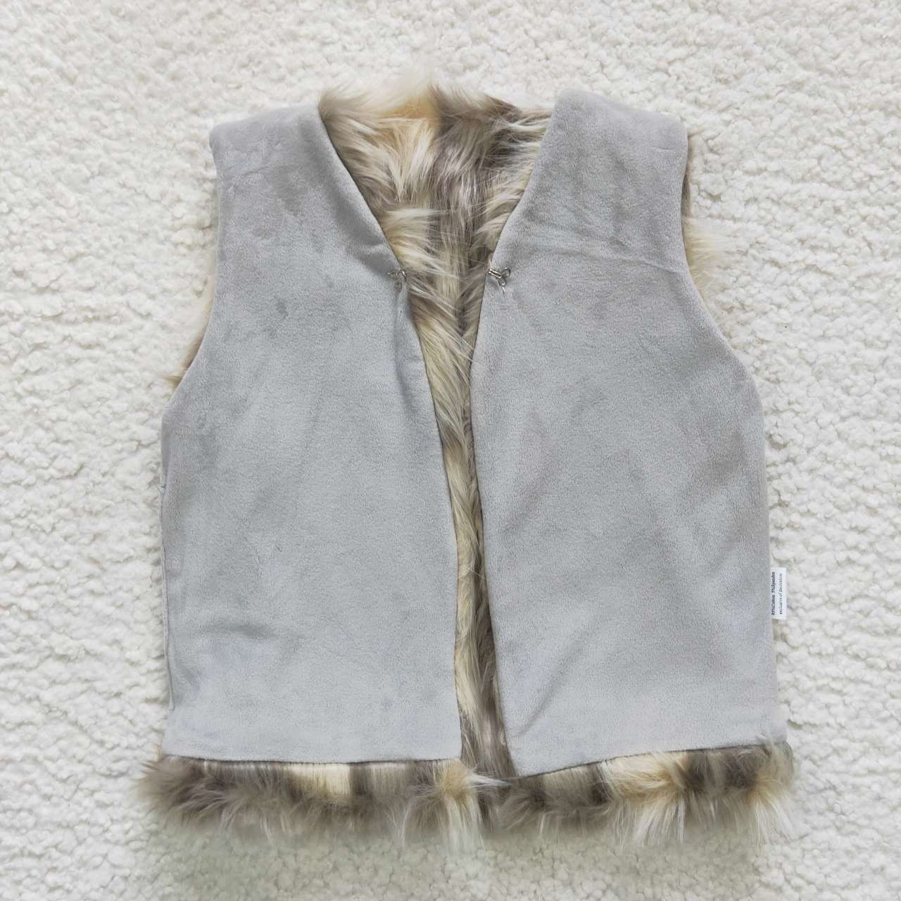 kids winter warm soft fur vest