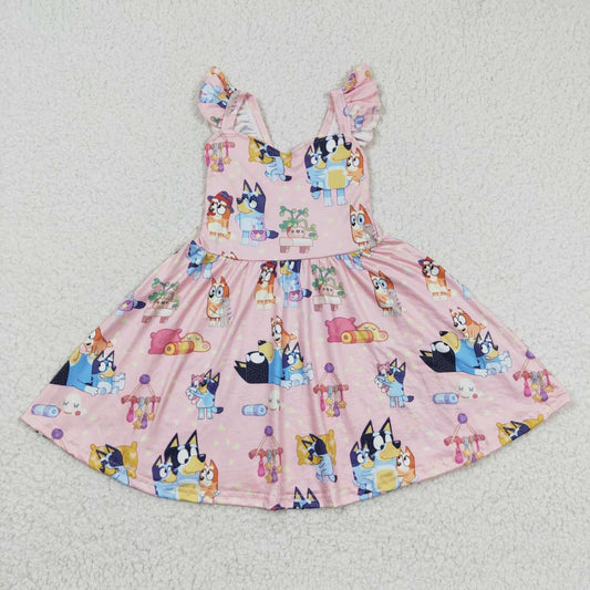 cute bluey twirl dress in pink