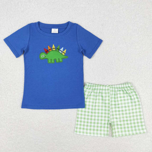 pencil dinosaur embroidery set boys back to school clothing
