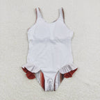 girls one piece swimsuit,lined swimwear