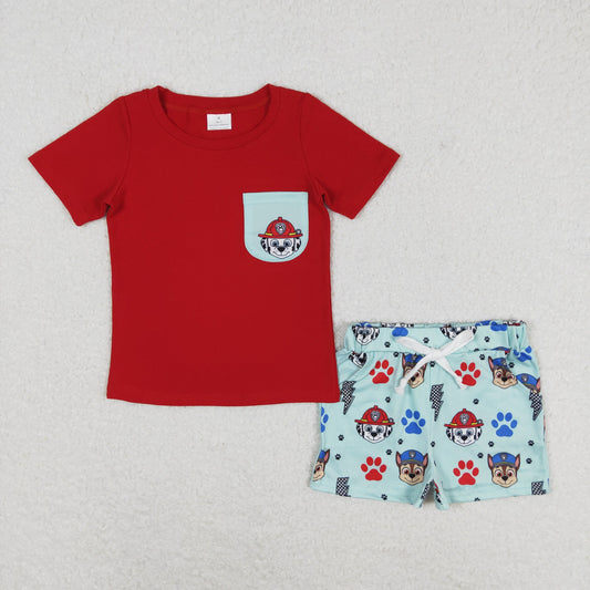 dog shorts set boy