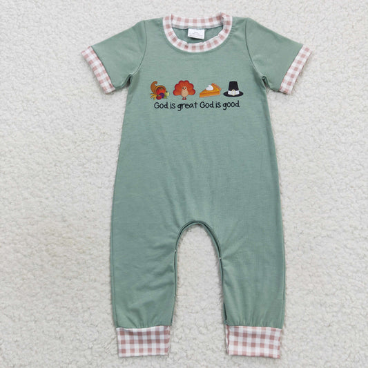 baby boy thanksgiving day digital printed romper