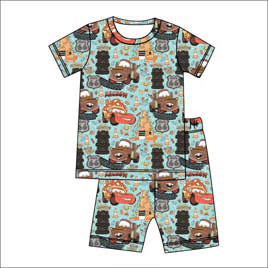 TAT 6-7 weeks MOQ 5 cartoon car shorts set