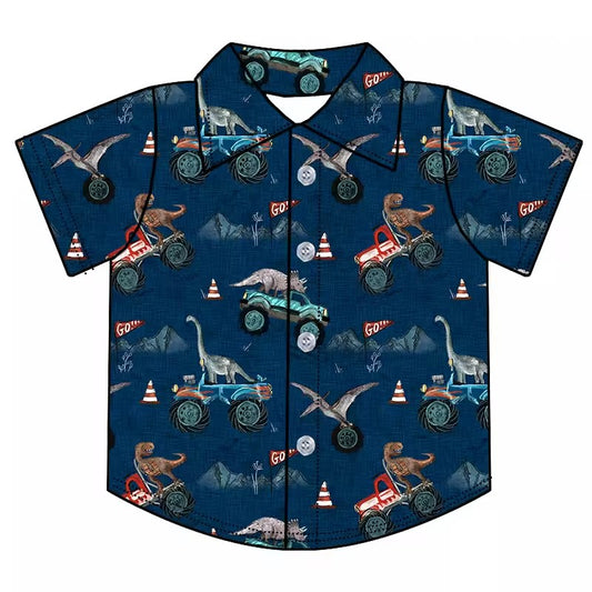 TAT 6-8 weeks MOQ 5 western boy button down t-shirt summer clothing