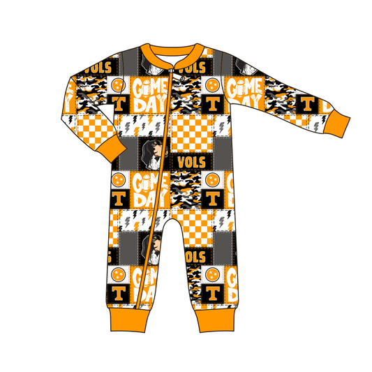 TAT 6-8 weeks MOQ 8 vols team baby boy zipper sleeper