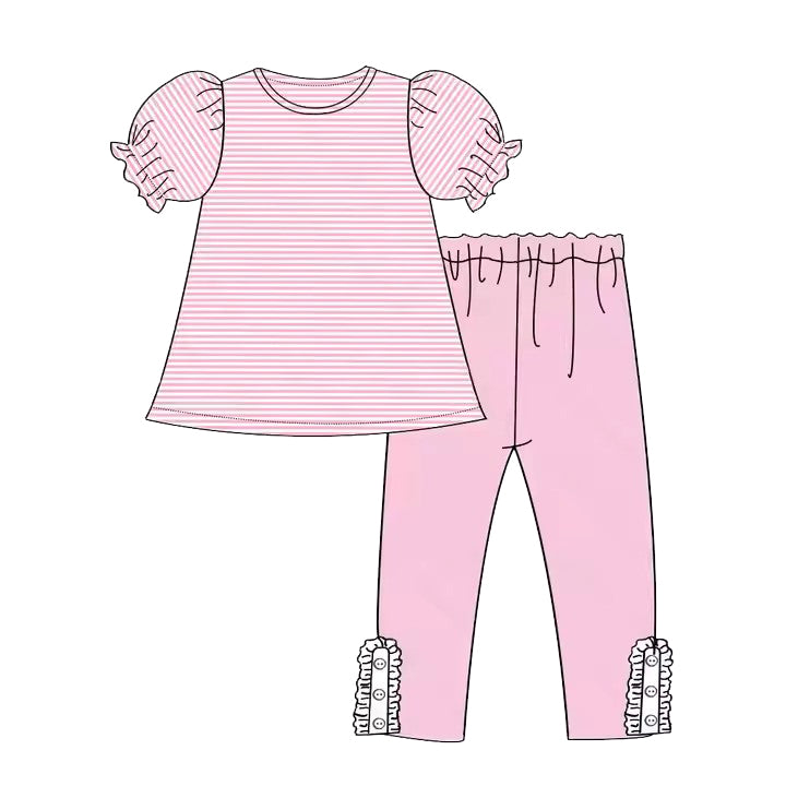 TAT 5-6 weeks Custom order girl spring pink legging set