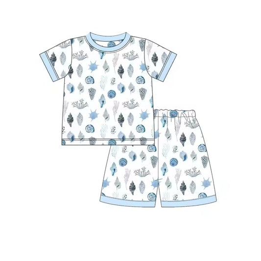 TAT 6-7 weeks MOQ 3 ocean shell shorts pajama