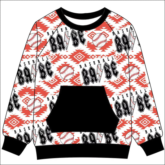 MOQ 8 TAT 6-8 weeks ba/be baseball kids pullover