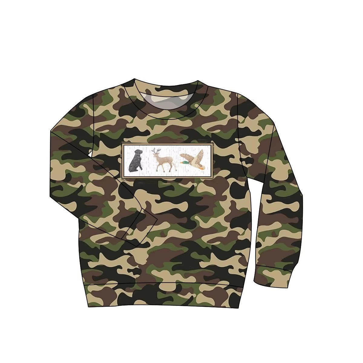 MOQ 8 TAT 6-8 weeks camo hunting baby boy pullover