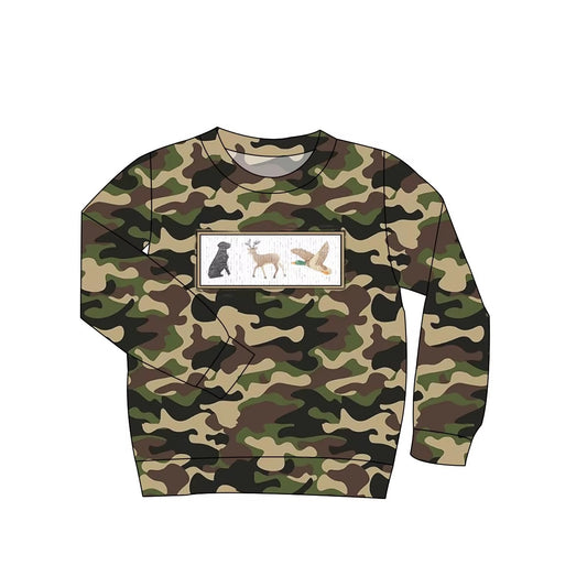 MOQ 8 TAT 6-8 weeks camo hunting baby boy pullover