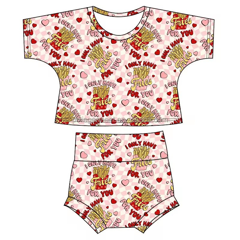 TAT 6-7 weeks MOQ 5 team i only have fries for you bummie set