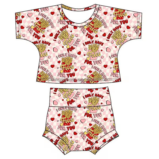 TAT 6-7 weeks MOQ 5 team i only have fries for you bummie set