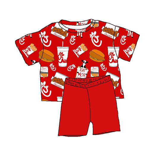 TAT 6-7 weeks MOQ 5 red shorts set