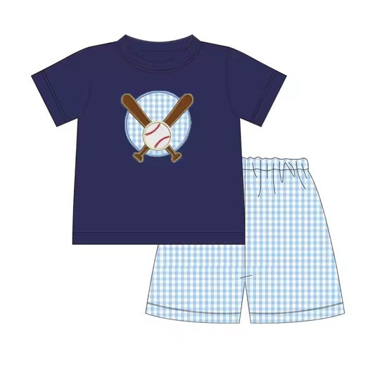 TAT 5-6 weeks MOQ 3 baby boy baseball print shorts set