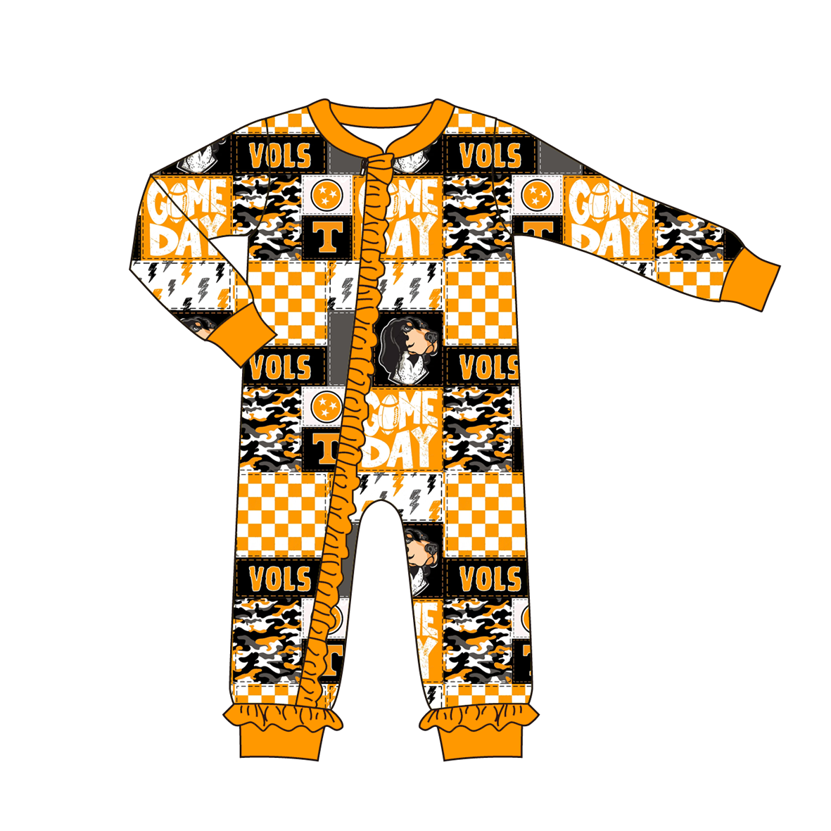 TAT 6-8 weeks MOQ 8 vols team baby girl zipper sleeper