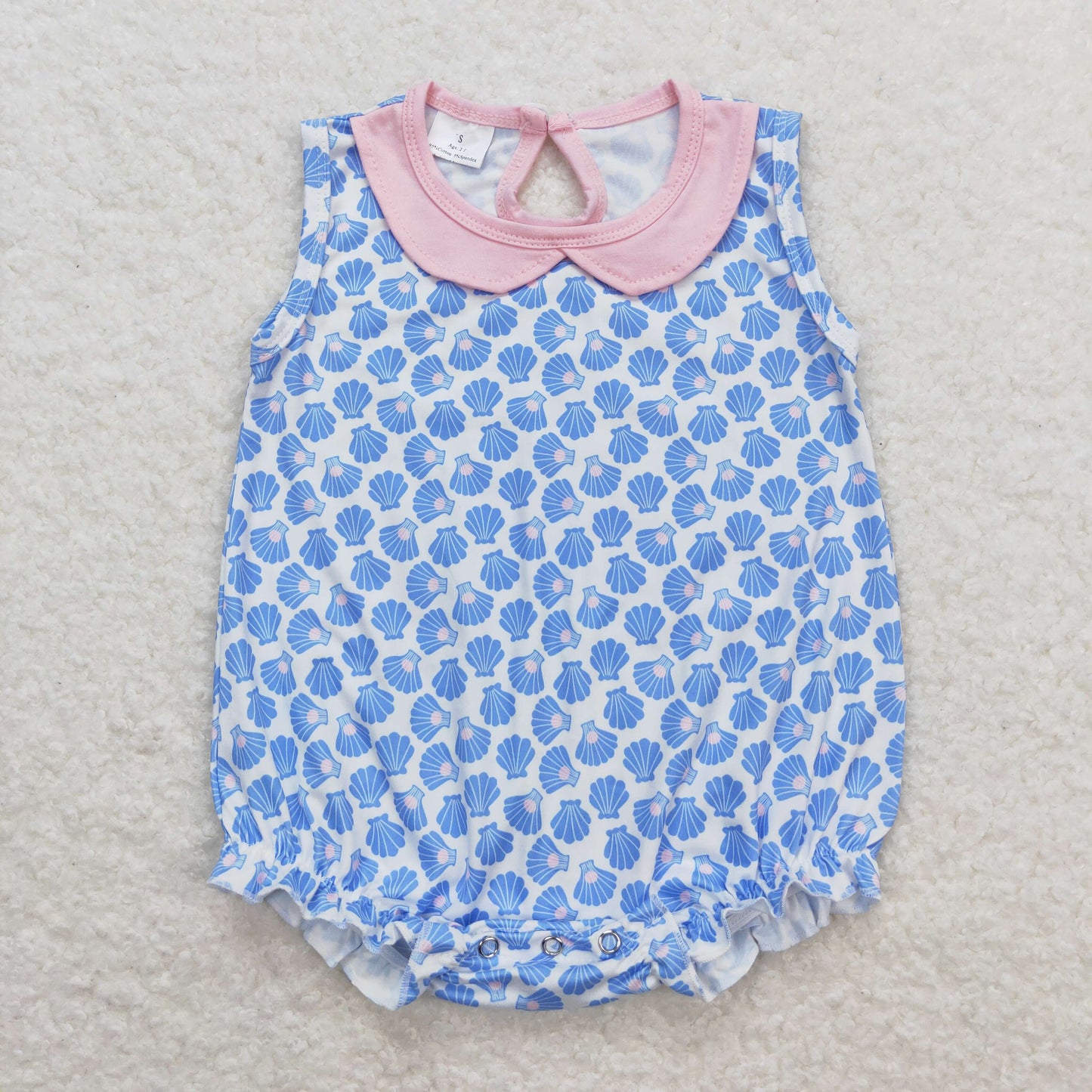 sleeveless peter pan collar shell bubble