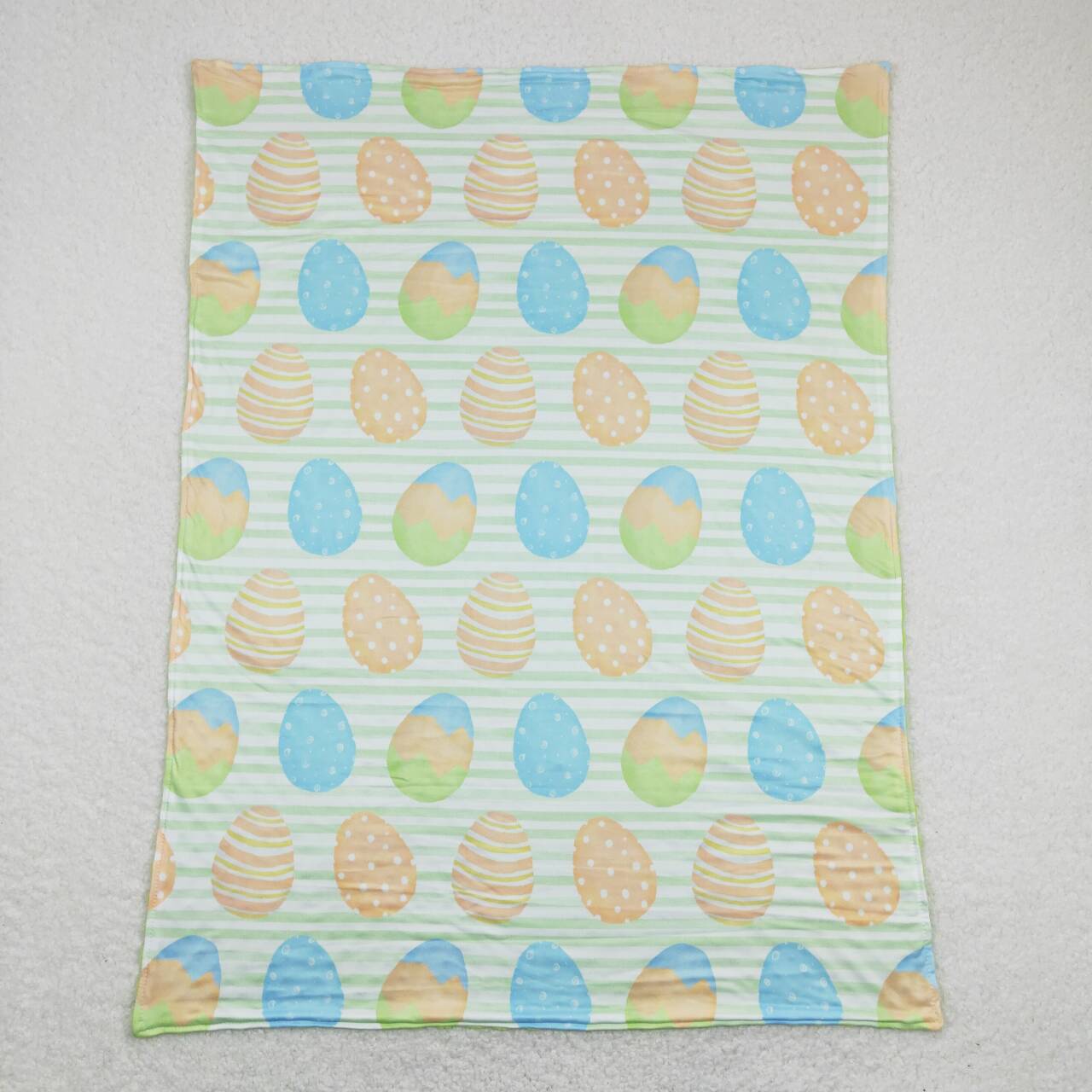 easter egg print green blanket bedroom