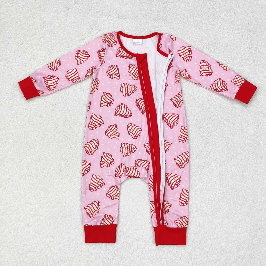 Pink Christmas cake PJs sleeper
