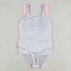 Poolside Petals One PieceSwimsuit Purple