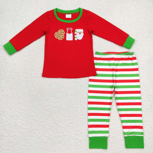 boys cookie milk santa christams pajama