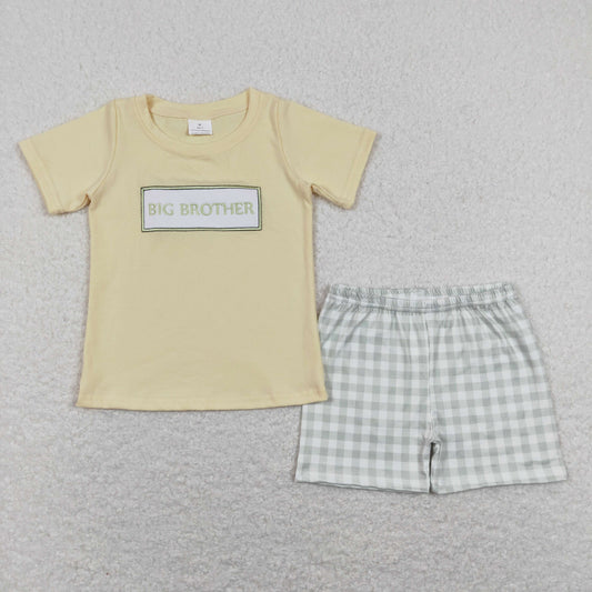 my brother boys embroidery shorts set