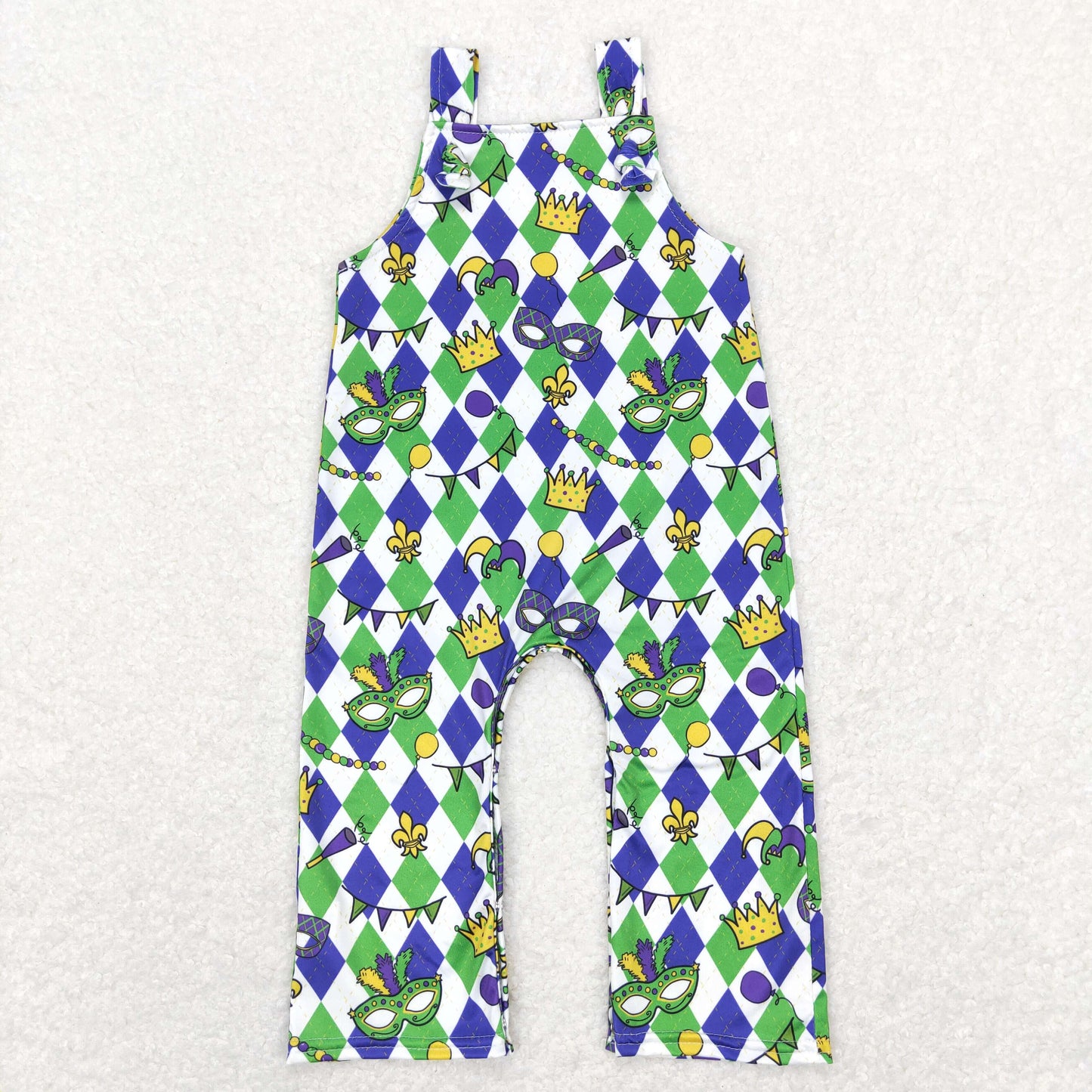 baby boy mardi gras overall romper