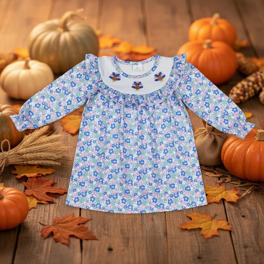 floral turkey embroidered dress