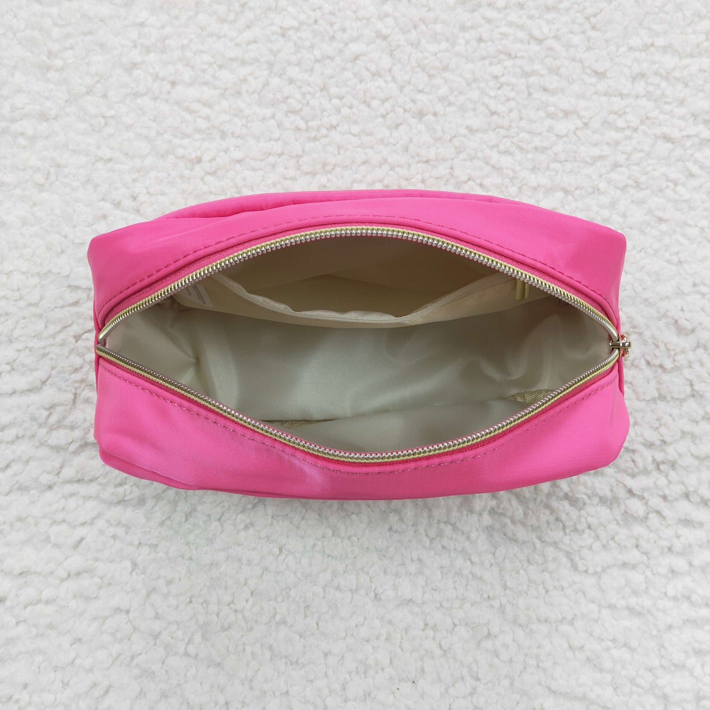 face letters pink makeup bag