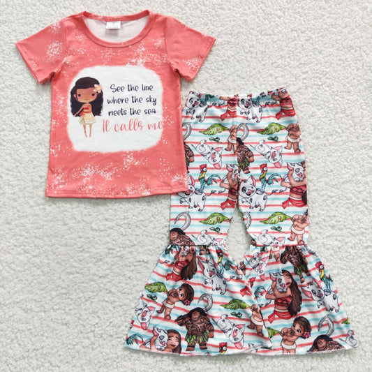 cute cartoon boutique clothes set for girl