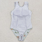 duck print one piece swimsuit
