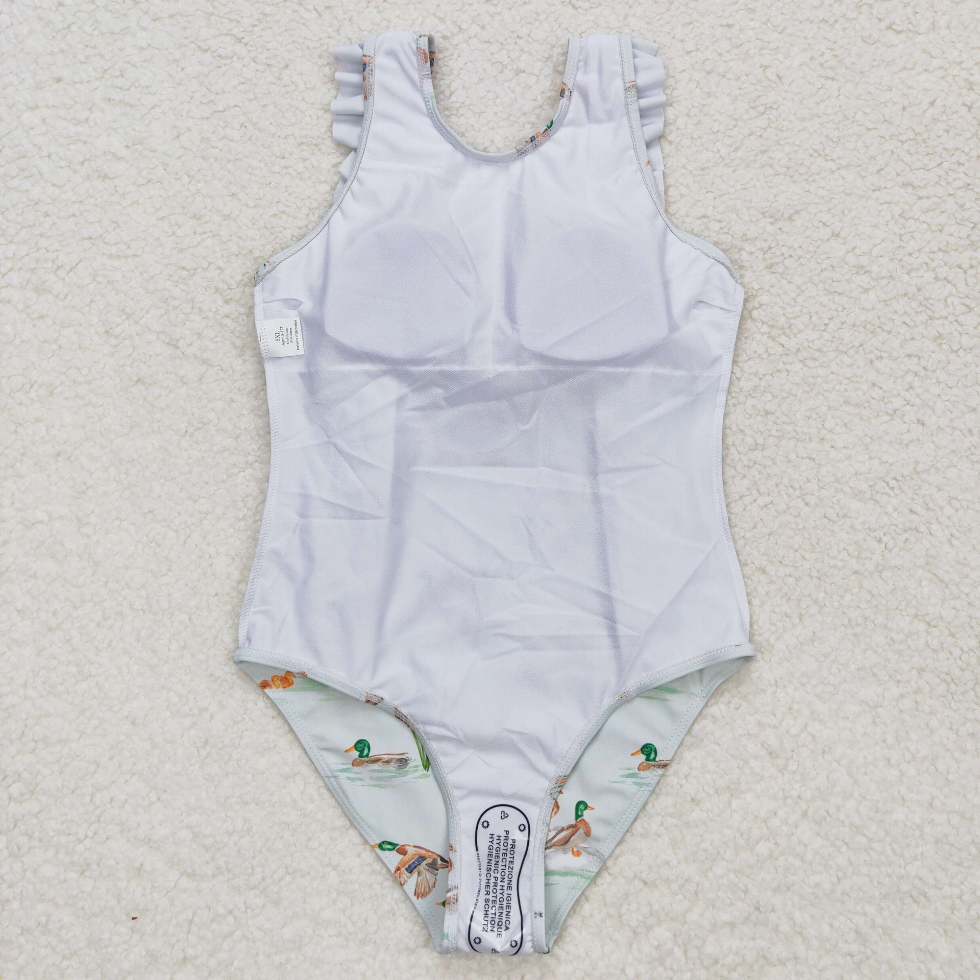 duck print one piece swimsuit