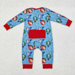 christmas light blu*y zip sleeper boy