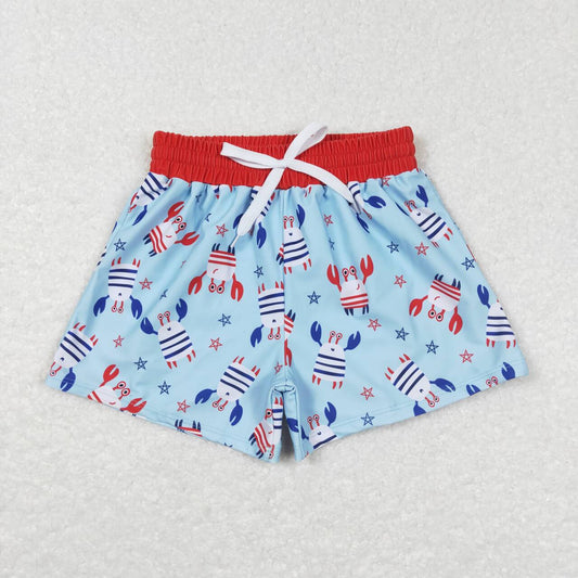 baby boy 4th of july crab swimsuit trunks
