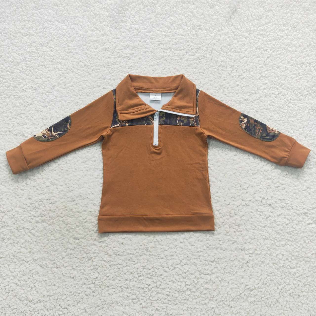 brown deer hunter zip pullover boys clothing