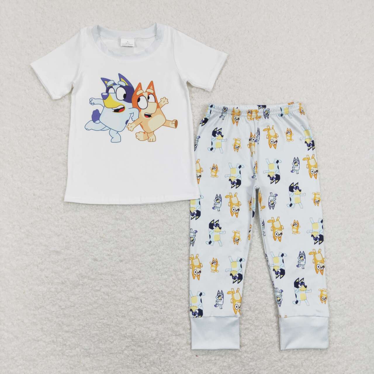 boy short sleeve bluey pants set outfit