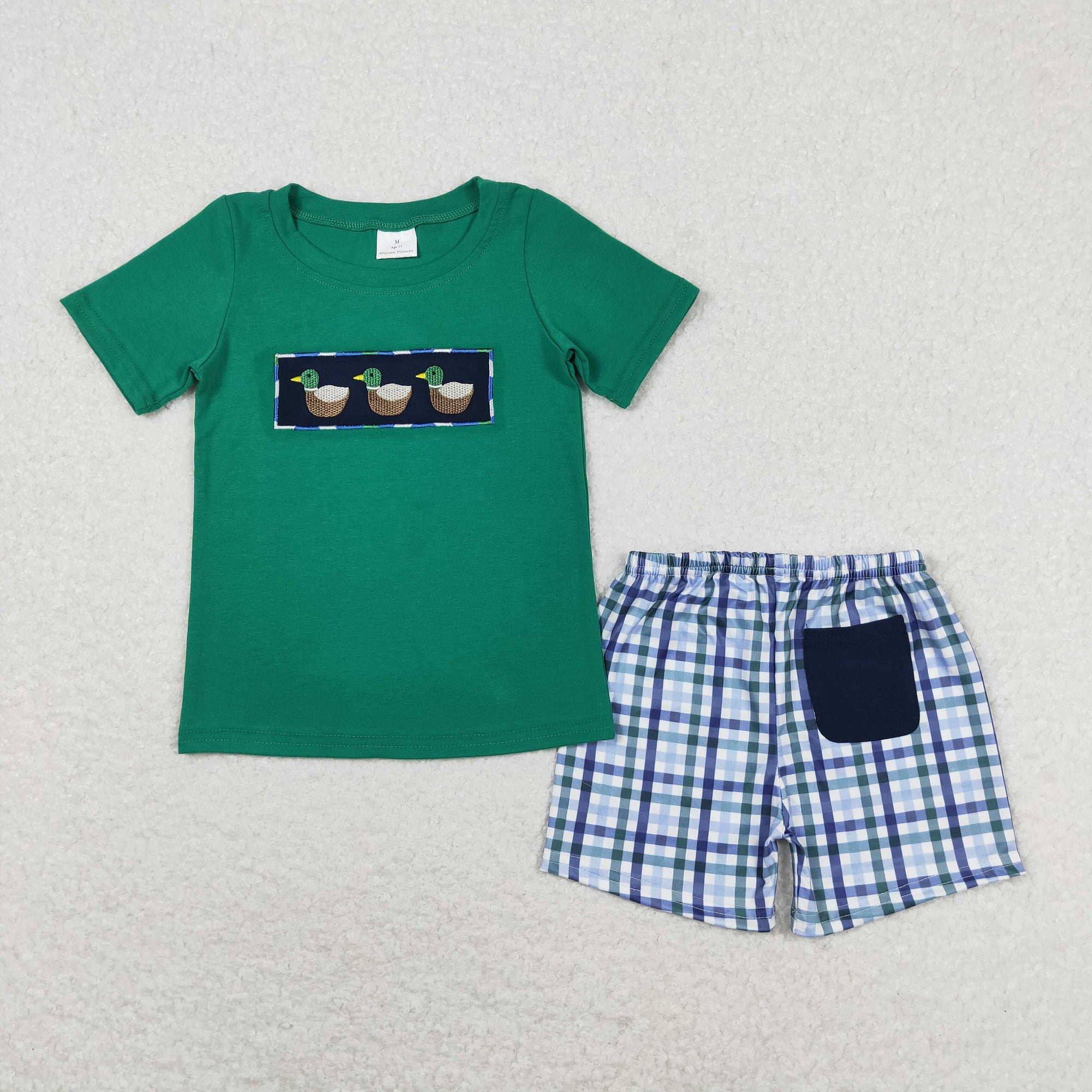 embroidery duck two piece set boy