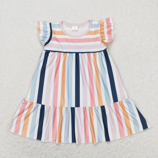 girl summer colorful stripe dress