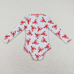 girl one pieces crawfish rash guard swimsuit