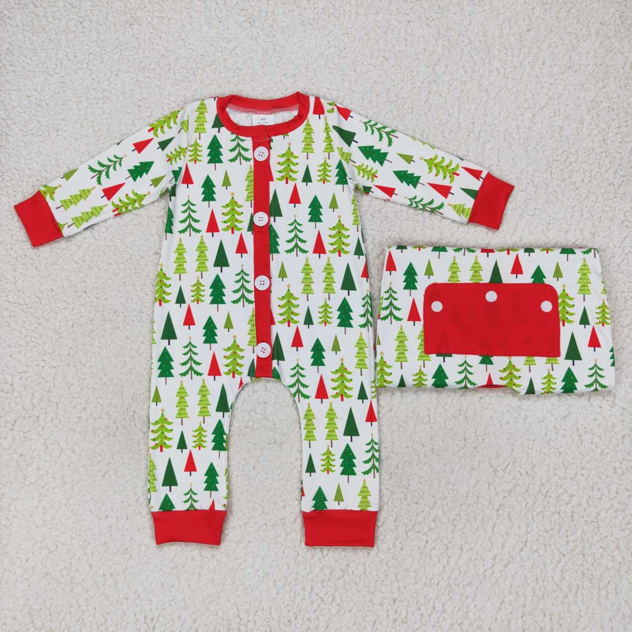sibling baby boy christmas tree sleeper