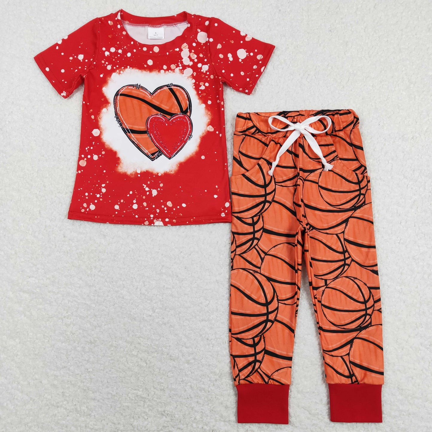 red valentine basketball jogger outfit