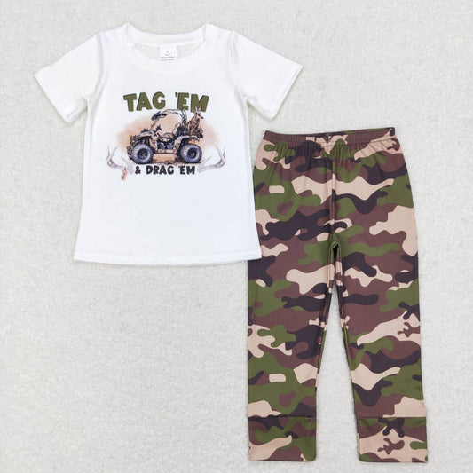 boy gone hunting camo pants set outfit