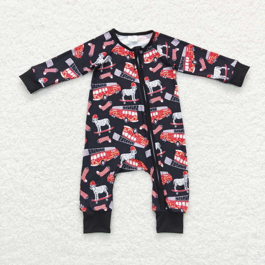 ambulance bus zip romper