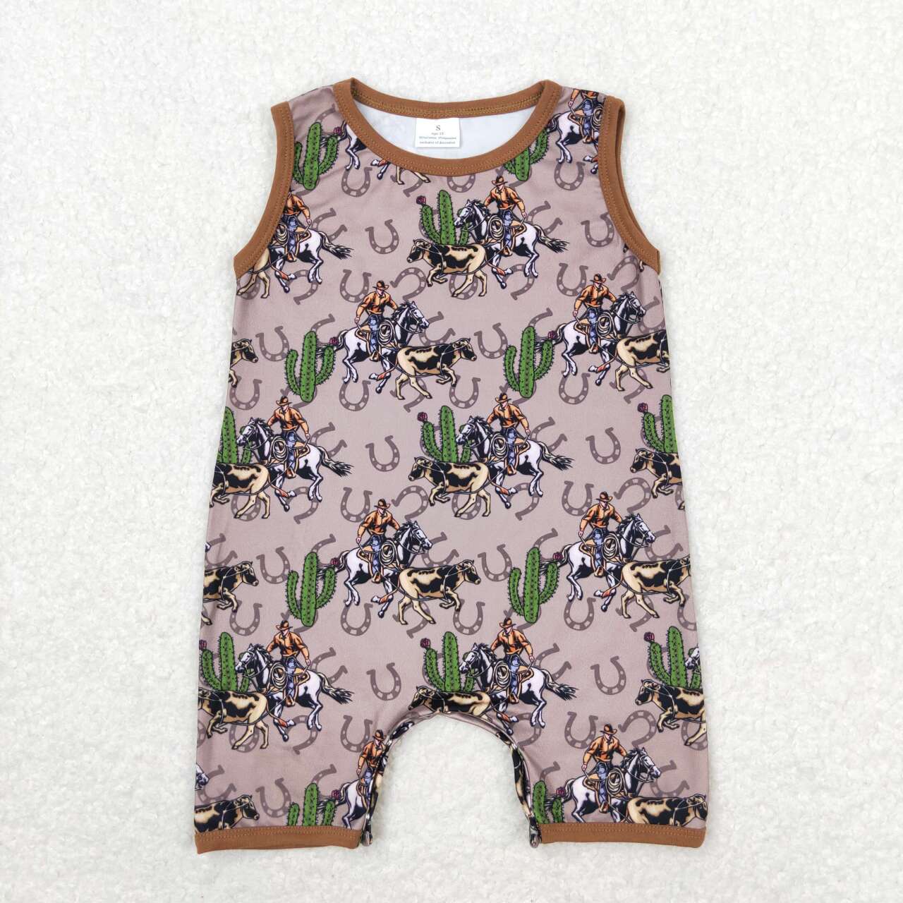 western rodeo baby boy tank romper