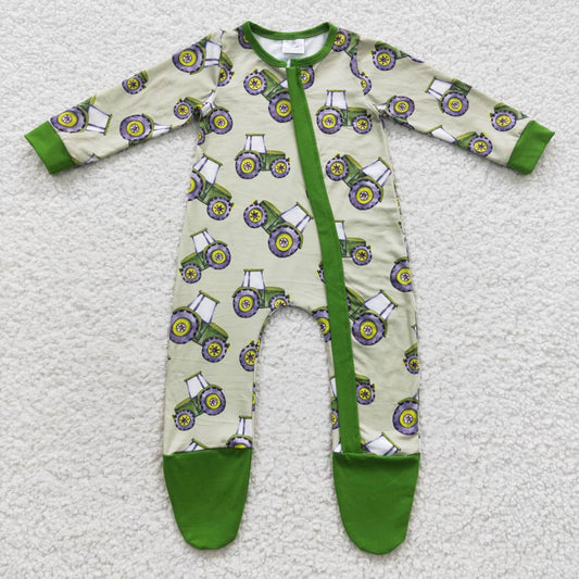 zipper footie-farm tractor