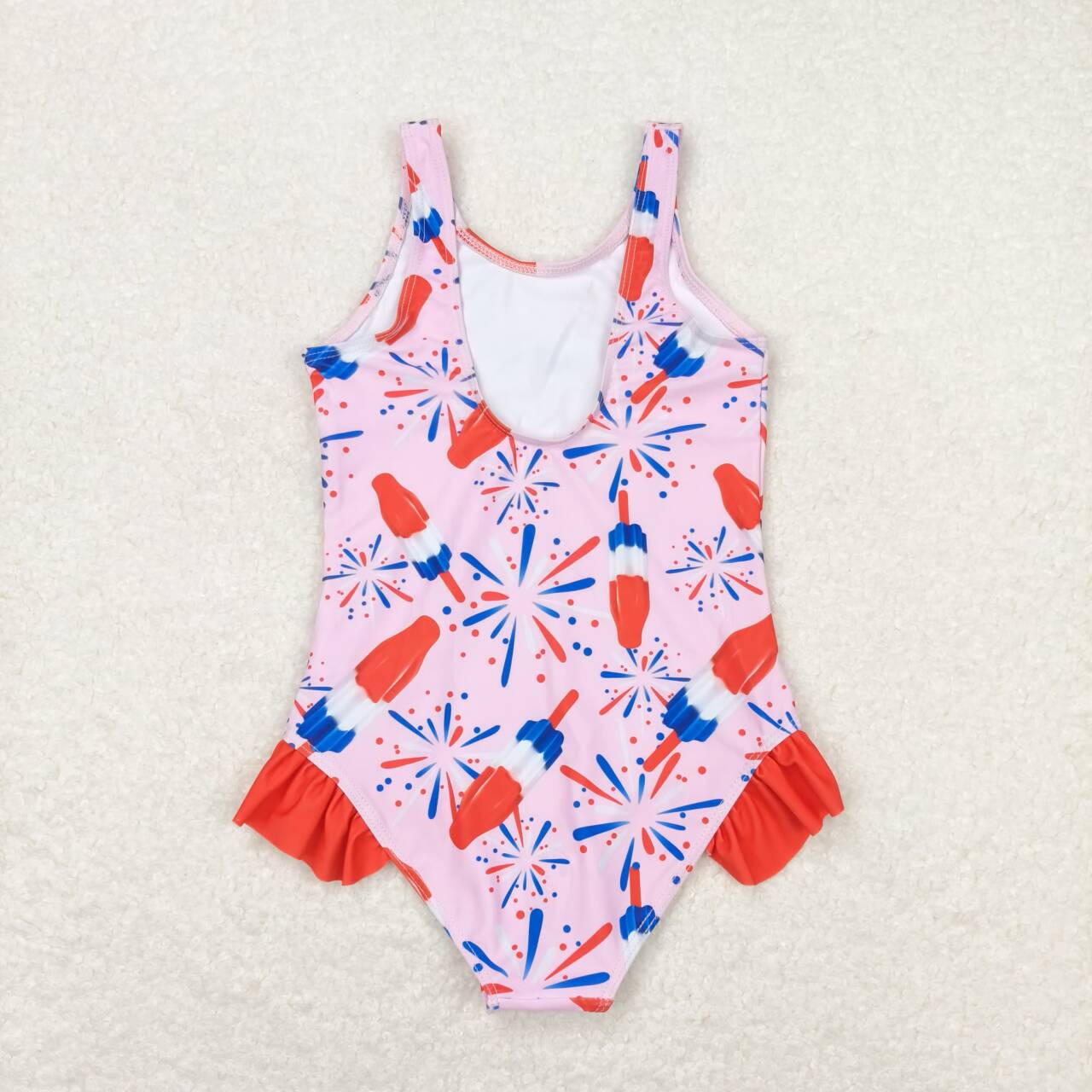 popsicle firework one piece girl patriotic swimsuit