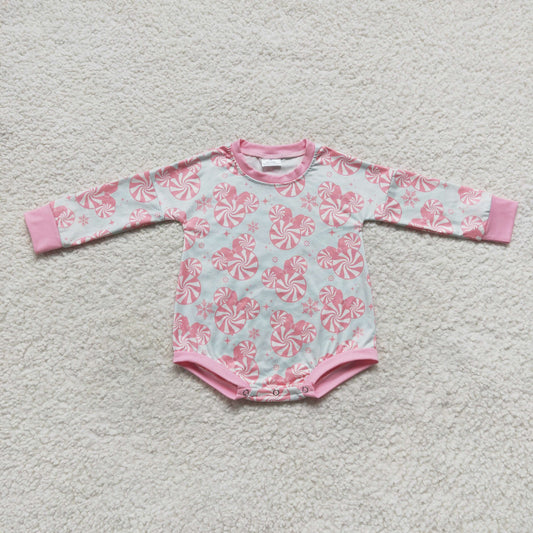 pink cartoon candy baby bodysuit