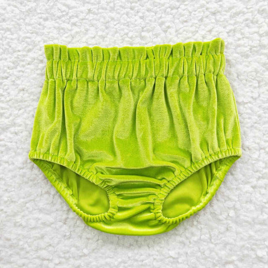 green christmas velvet bloomer underwear